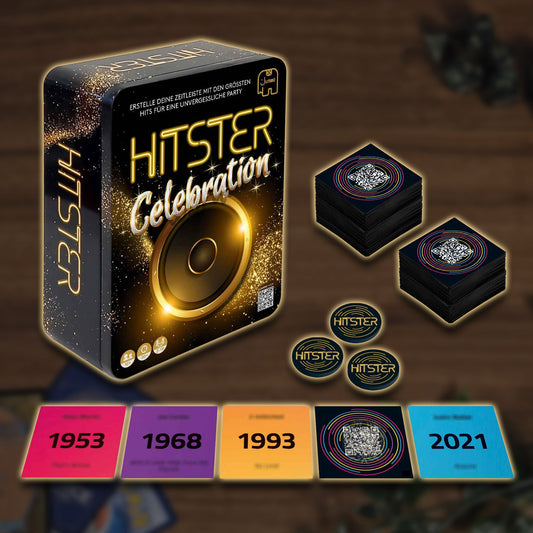 Hitster Celebration Spielinhalt und Lieferumfang (DE)