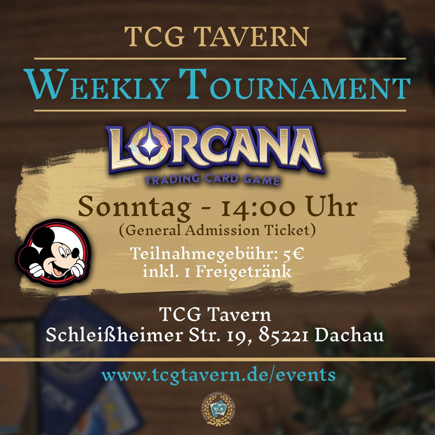 TCG Tavern Dachau Lorcana TCG Weekly Tournament