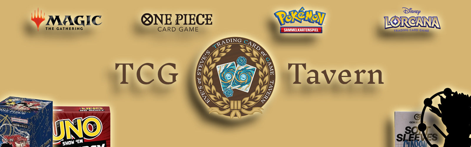 Startseite - TCG Tavern Sortiment Überblick, Sammelkarten, Brettspiele & Collectibles