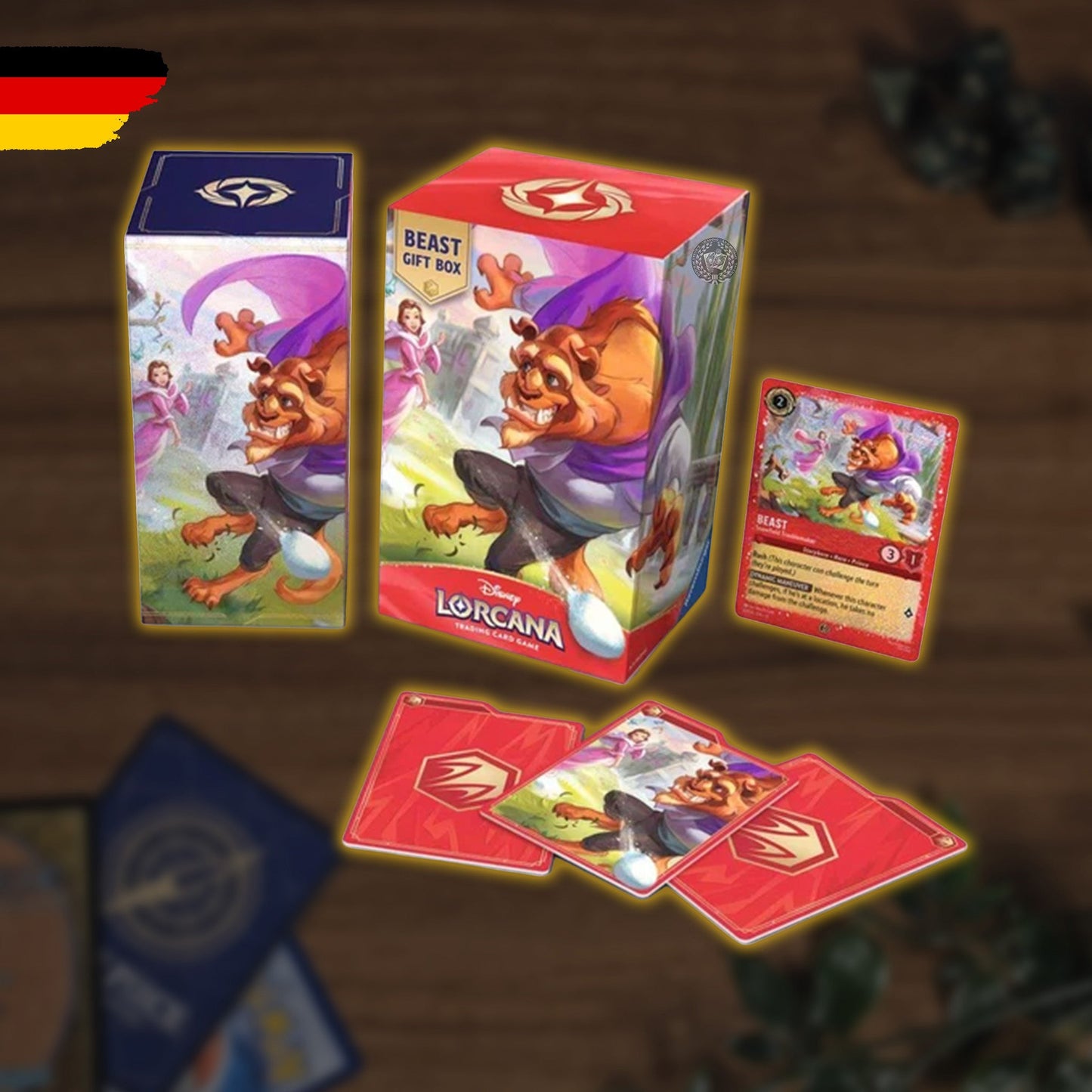 Disney Lorcana Die Schöne und das Biest Geschenk Box Inhalt (DE)