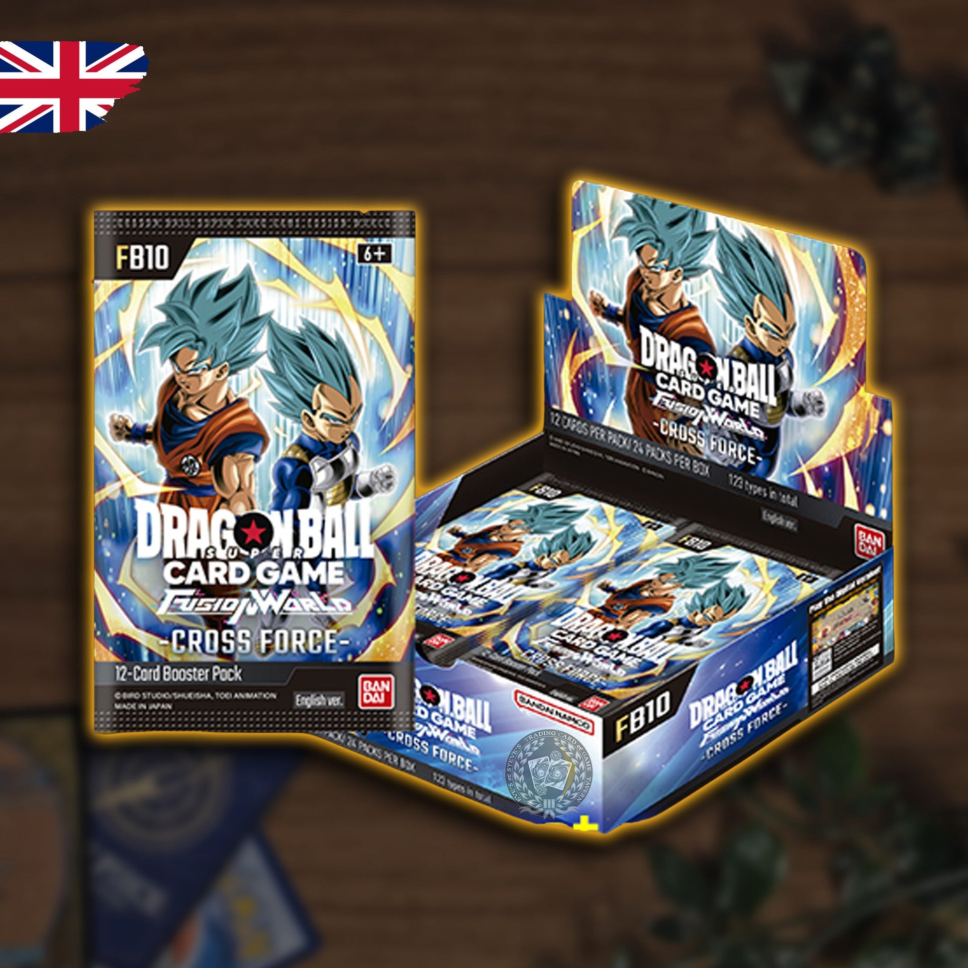 Dragon Ball Super Card Game Fusion World FB-10 "Cross Force" Booster Display