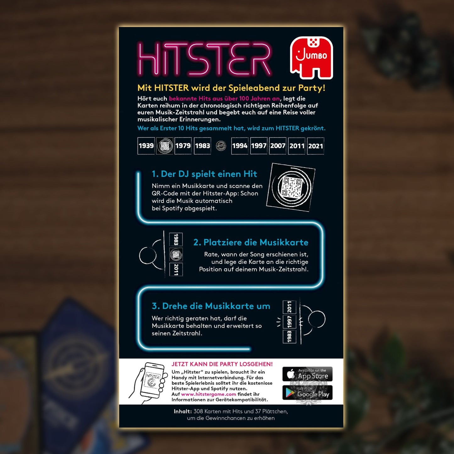 Hitster Das Original Verpackungsrückseite (DE)