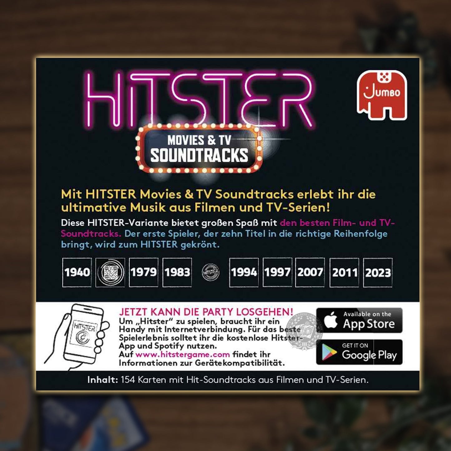 Hitster Movies & TV Soundtracks Verpackungsrückseite (DE)