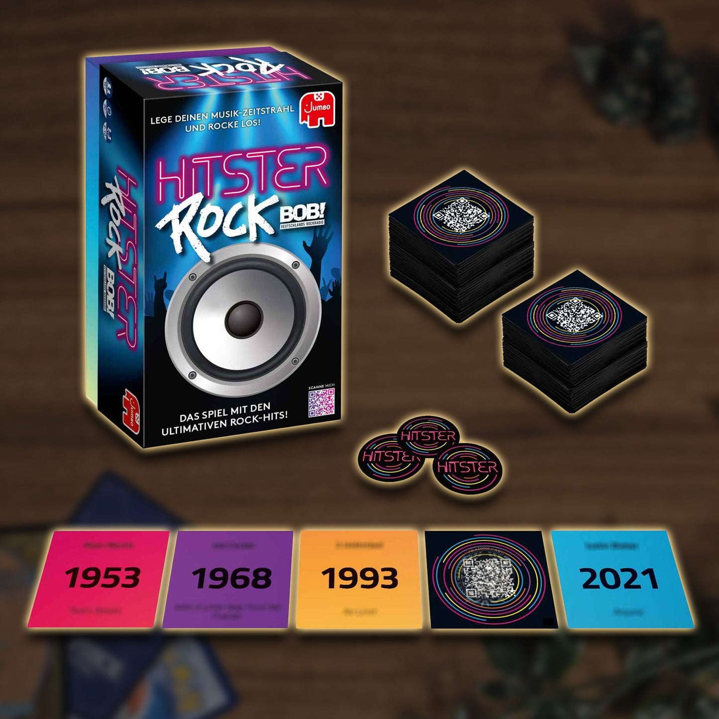 Hitster Rock Expansion Spielinhalt und Lieferumfang (DE)
