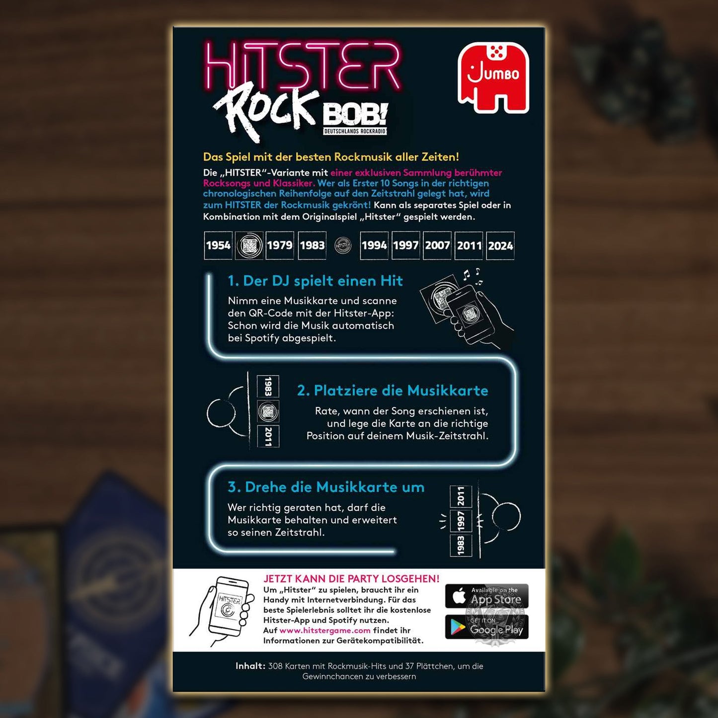 Hitster Rock Expansion Verpackungsrückseite (DE)