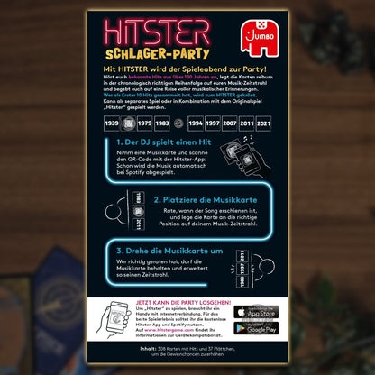 Hitster Schlager-Party Verpackungsrückseite (DE)