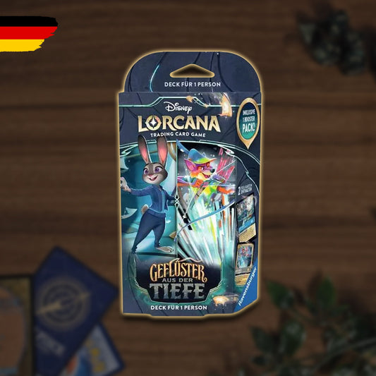 Disney Lorcana Geflüster aus der Tiefe Starter-Deck Saphier und Stahl