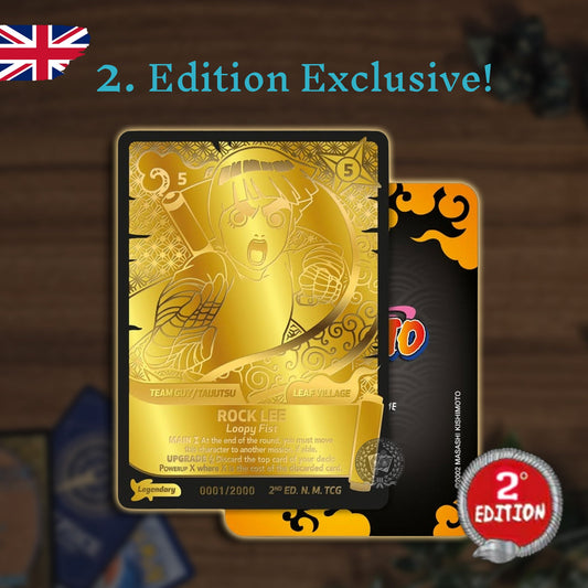 Naruto TCG - Konoha Shido 2. Edition Exclusive Gold Card - Rock Lee