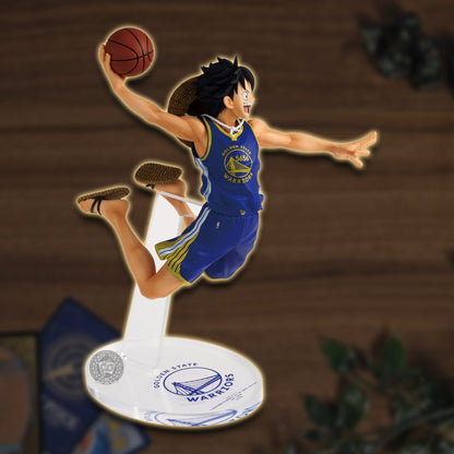 One Piece x NBA Monkey.D.Luffy Figur "Golden State Warriors" Seitenansicht