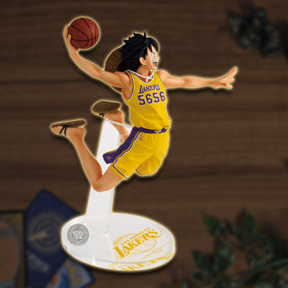 One Piece x NBA Monkey.D.Luffy Figur "Los Angeles Lakers" Seitenansicht