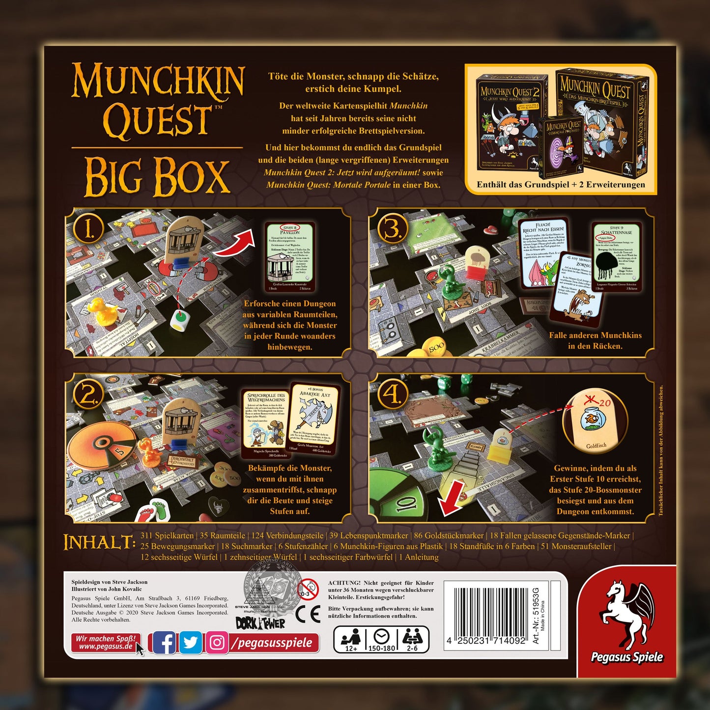 Munchkin Quest - Big Box Inhalt