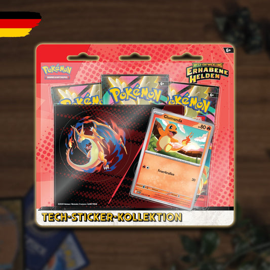 Pokémon Erhabene Helden Tech-Sticker Kollektion Glumanda