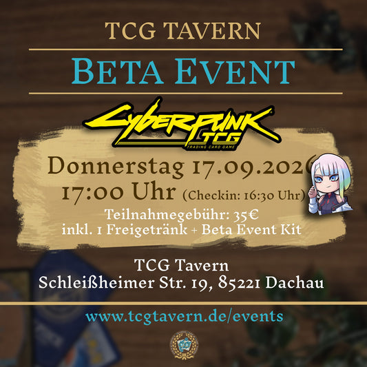 TCG Tavern Dachau Cyberpunk TCG Beta Event 2026-09-17
