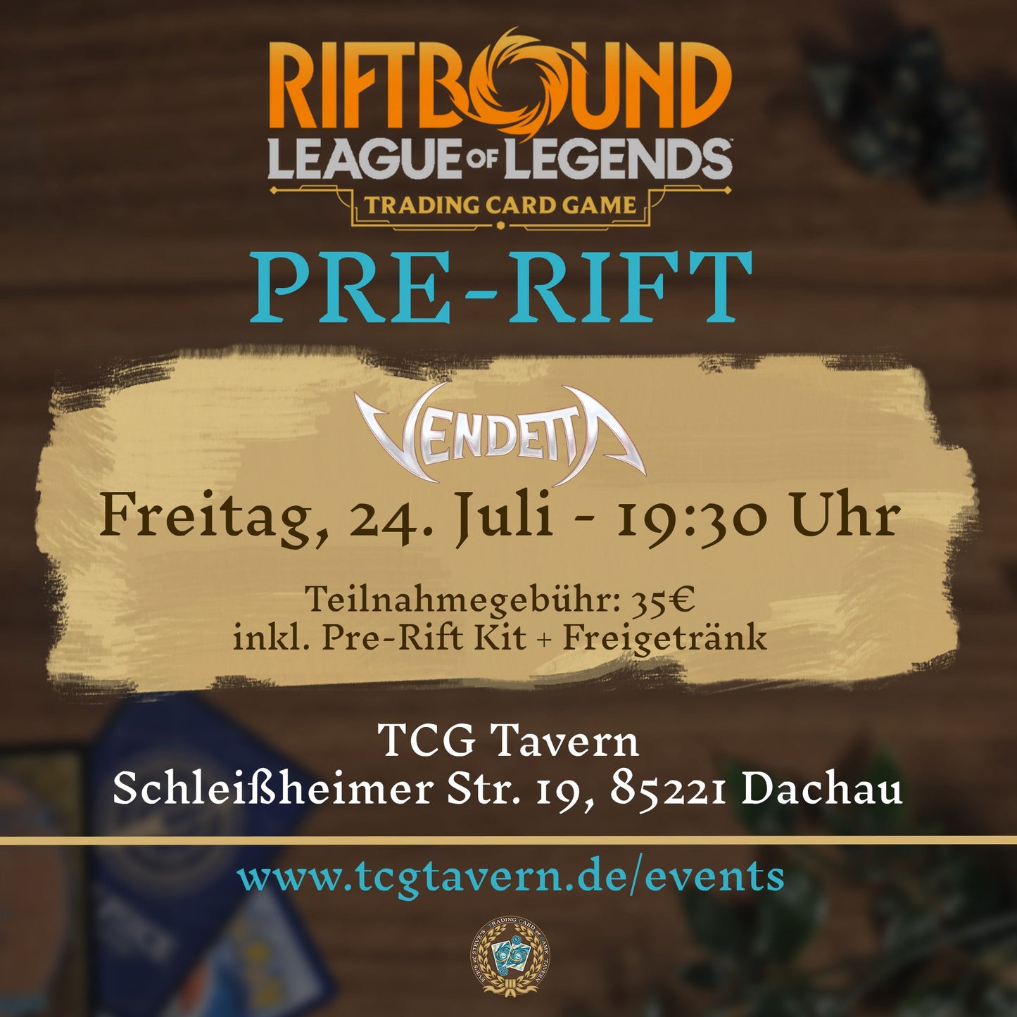 TCG Tavern Dachau Riftbound TCG "Vendetta" Pre-Rift 2026-07-24