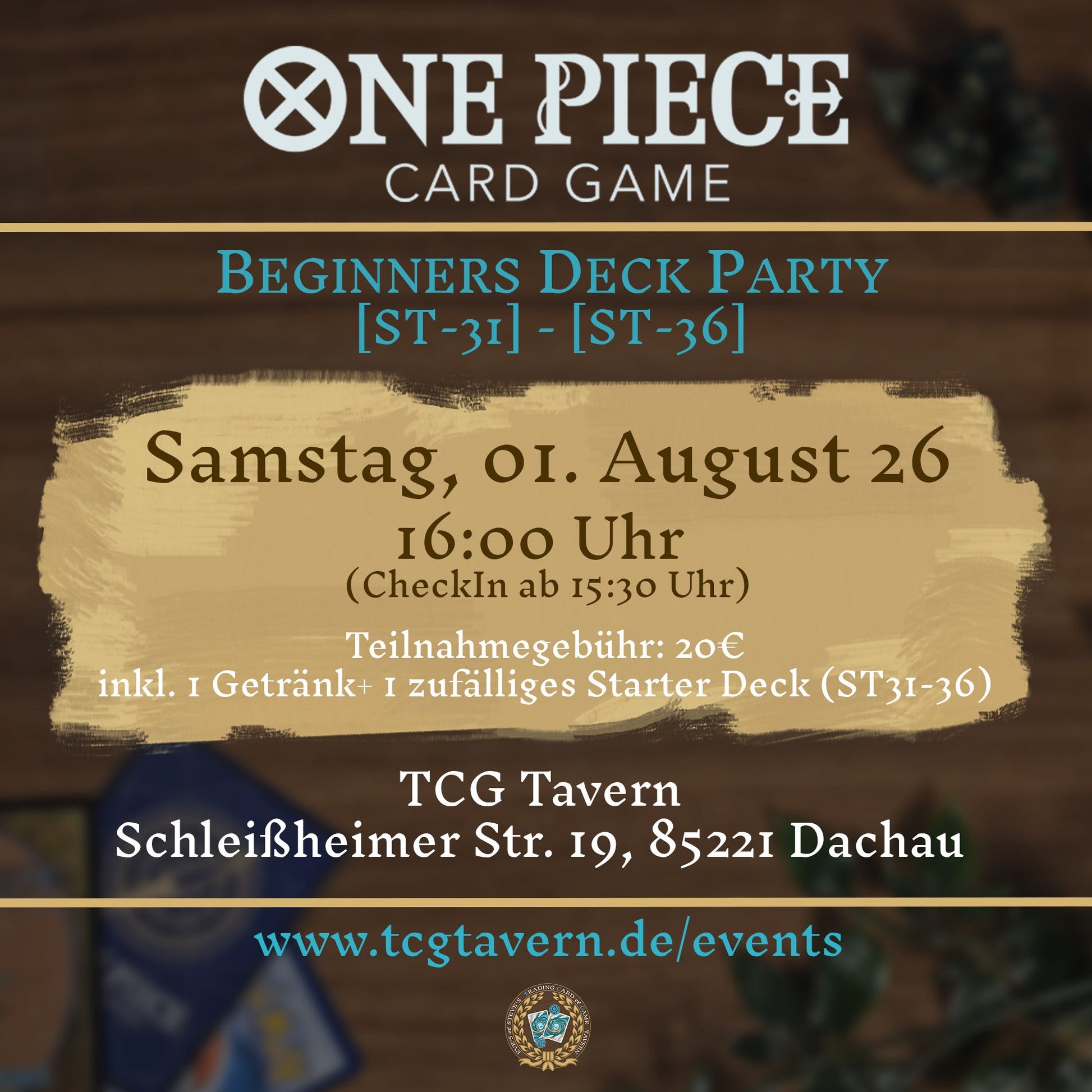 TCG Tavern Dachau One Piece Beginners Deck Party - 2026-08-01