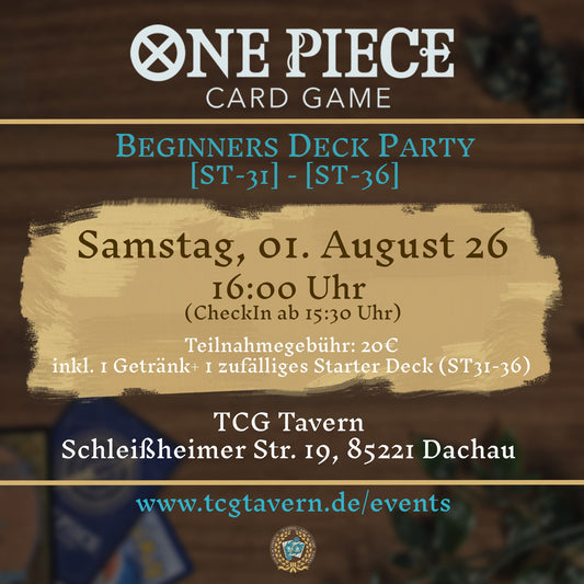 TCG Tavern Dachau One Piece Beginners Deck Party - 2026-08-01