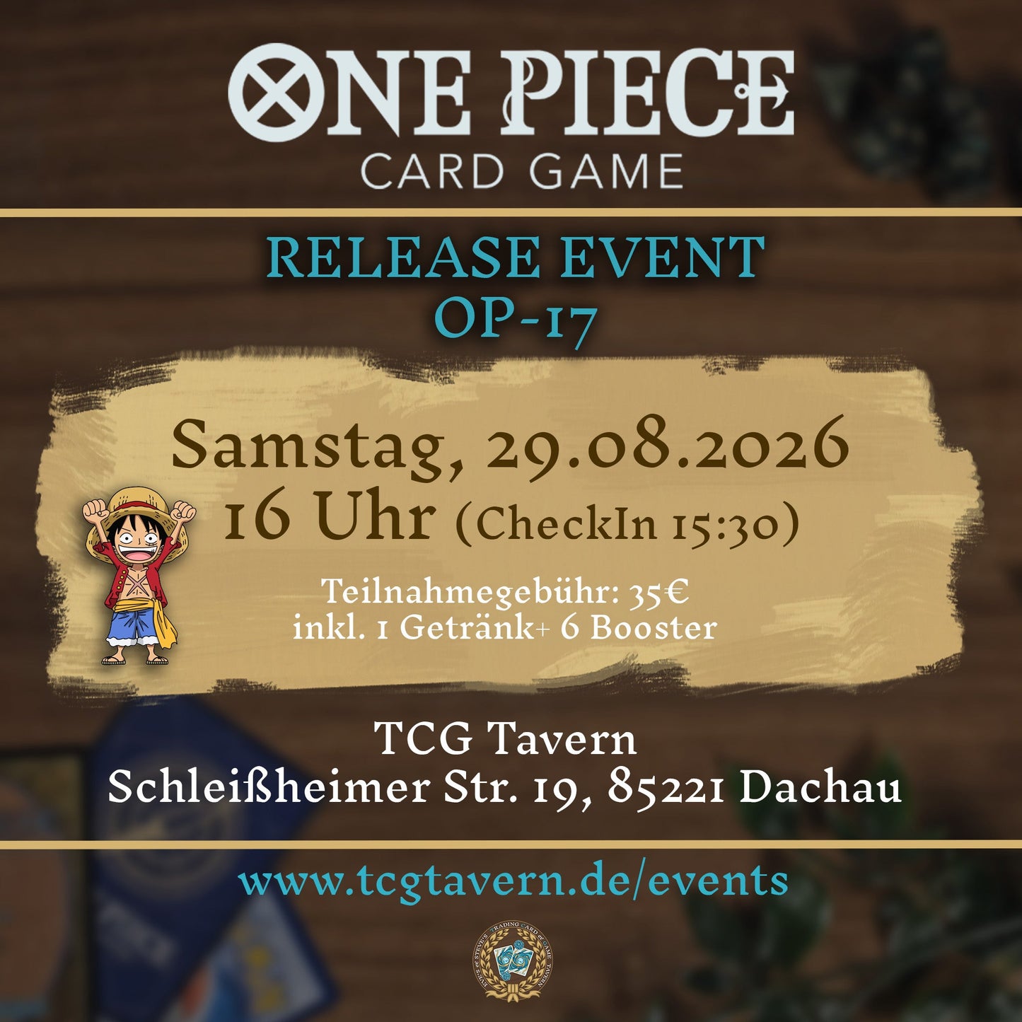 TCG Tavern Dachau One Piece OP17 Release Event 2026-08-29