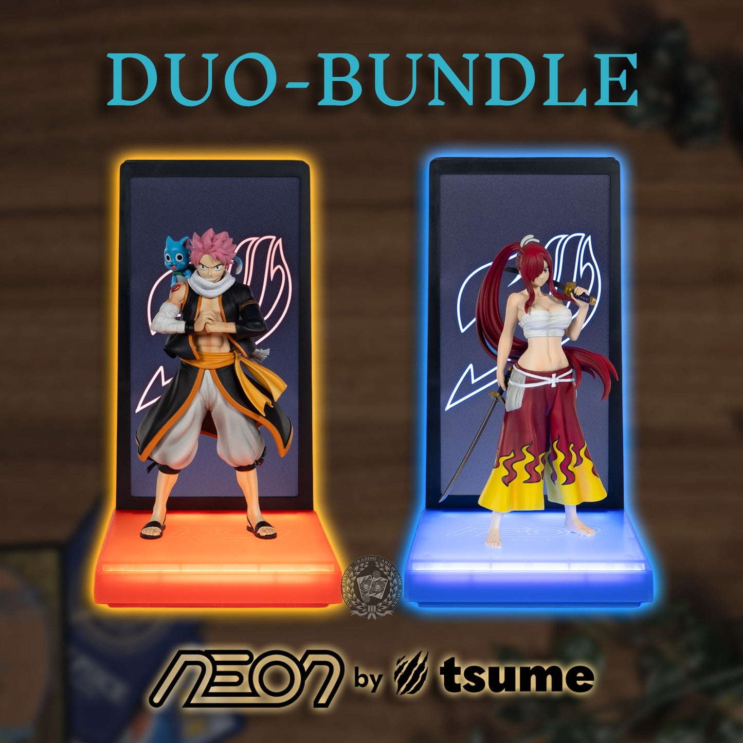 NEON by Tsume Art Fairy Tail Natsu & Erza Figur Bundle mit LED Beleuchtung