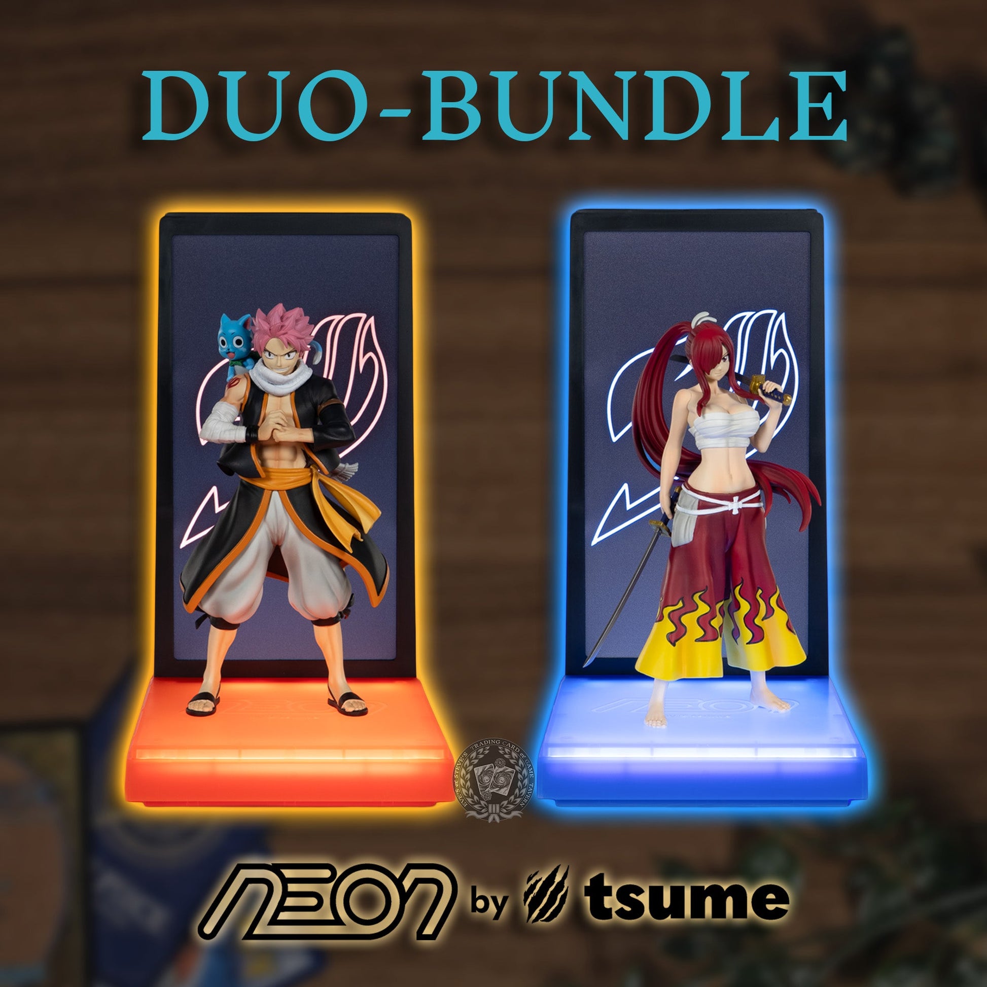 NEON by Tsume Art Fairy Tail Natsu & Erza Figur Bundle mit LED Beleuchtung