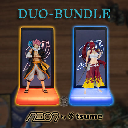 NEON by Tsume Art Fairy Tail Natsu & Erza Figur Bundle mit LED Beleuchtung