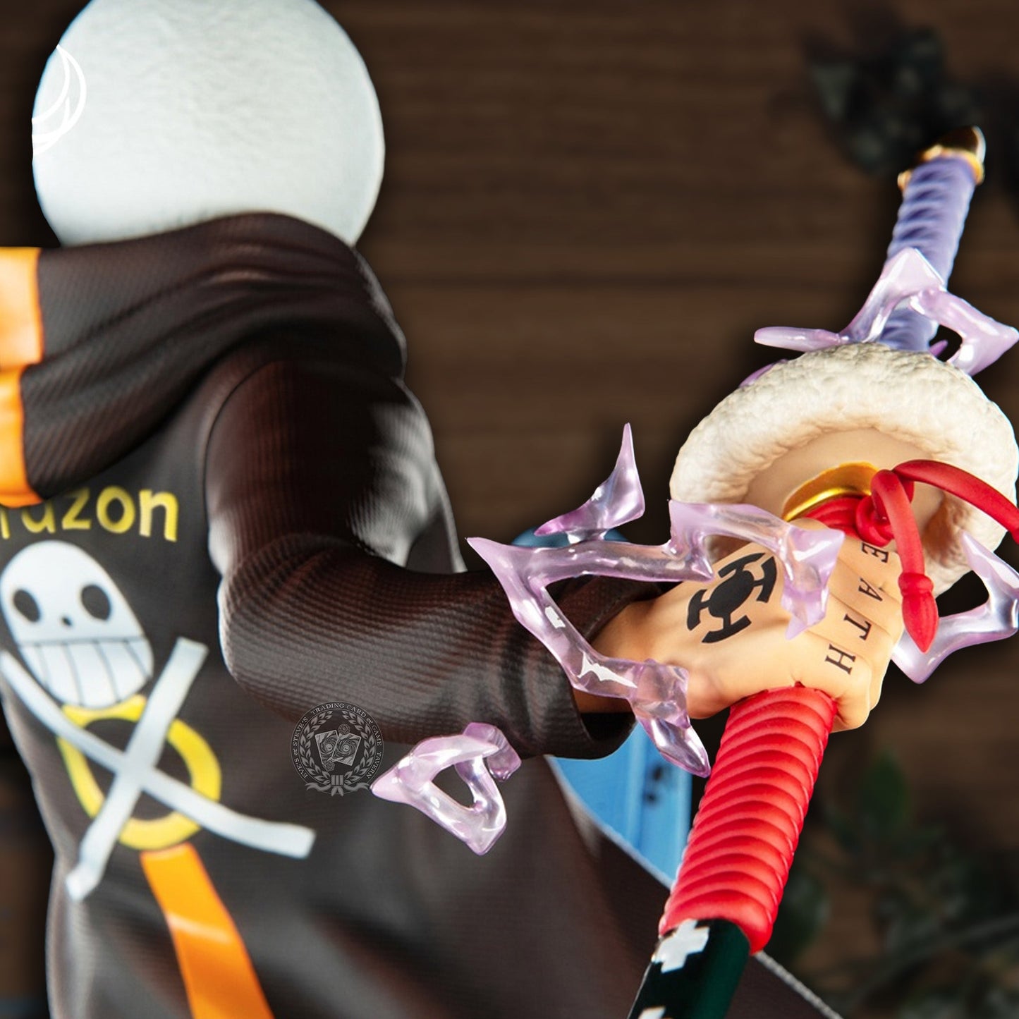 Trafalgar Law One Piece Premium Resin Statue Tsume Art Ikigai Detailansicht Rückseite