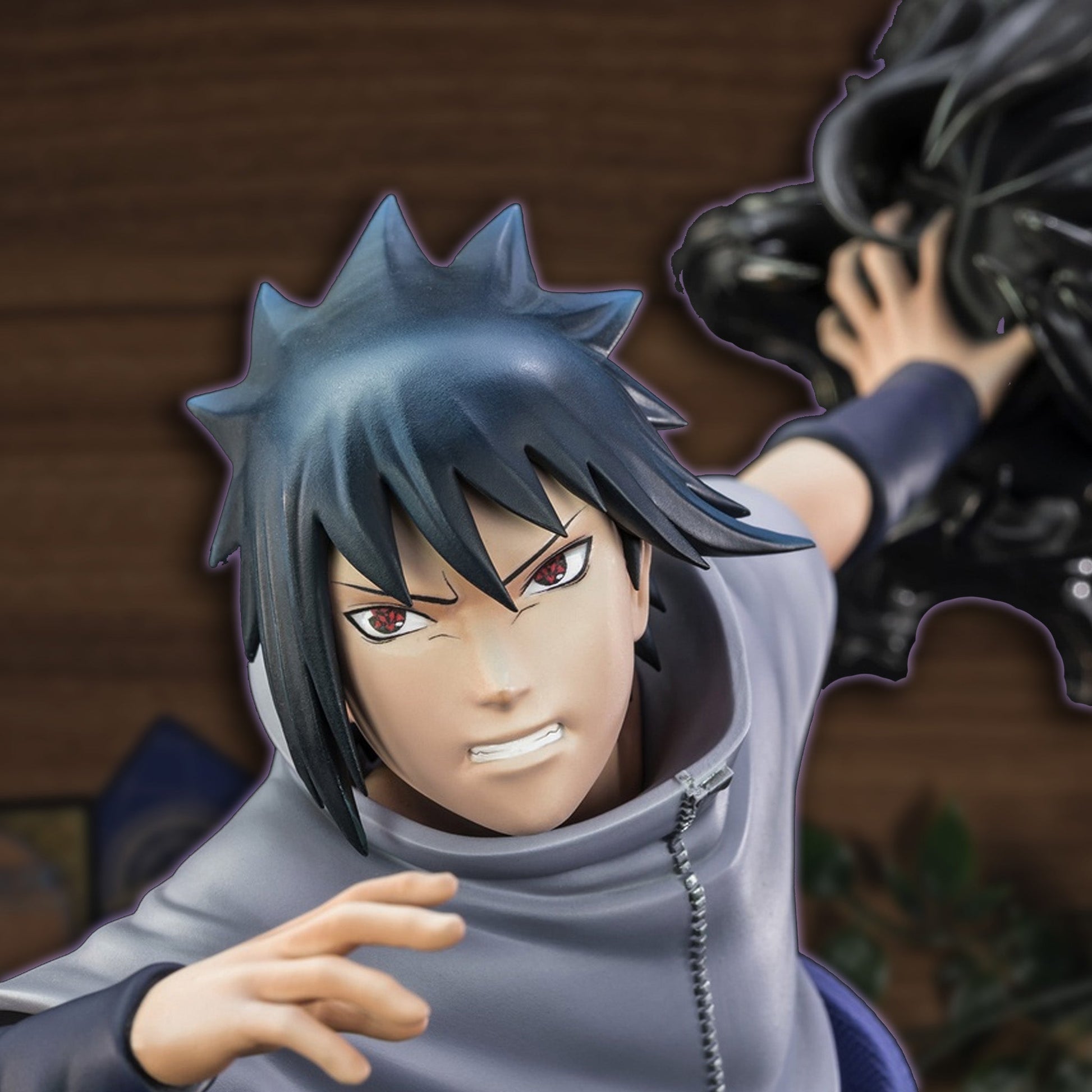 Sasuke Fourth Great Ninja War Premium Resin Statue Face Details