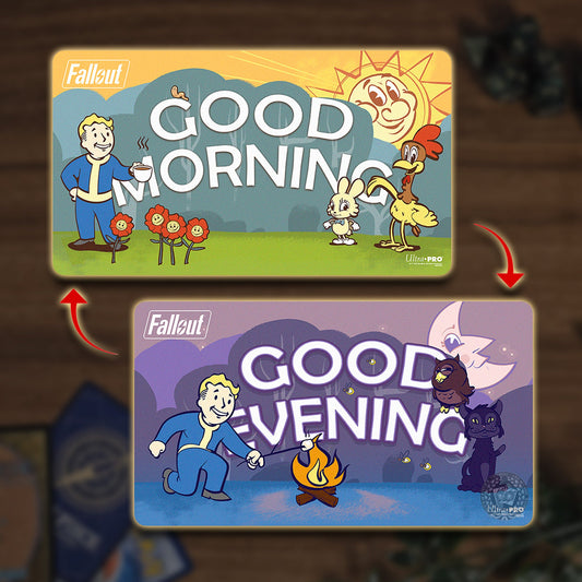 Ultra PRO Fallout - Vault Boy - Good Morning/Good Evening Double-Sided Playmat